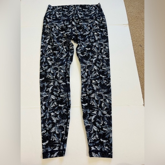 Lululemon Wunder Under High Rise Tight Blue Print Size 10 - Picture 1 of 9